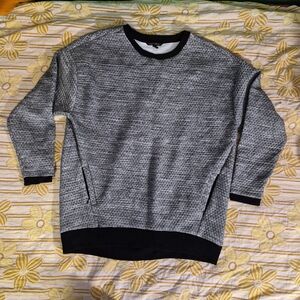 Banana Republic Gray Crewneck Sweater with Black Trim